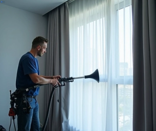 Professional commercial curtain cleaning process equipment Matty Curtain Cleaning taren-point-nsw