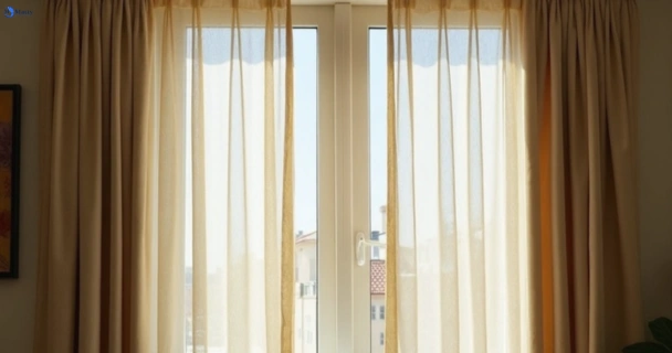 Dull dusty drapes in taren-point-nsw before professional cleaning